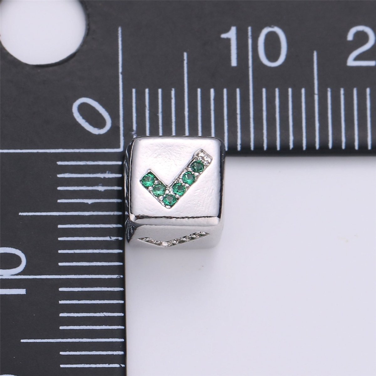 9x9mm CZ White Gold Filled Beads, hashtag # Beads, Heart Beads, Check Mark Beads, Star Block Charm for Making Bracelet Necklace Supply | B-243, B-244
