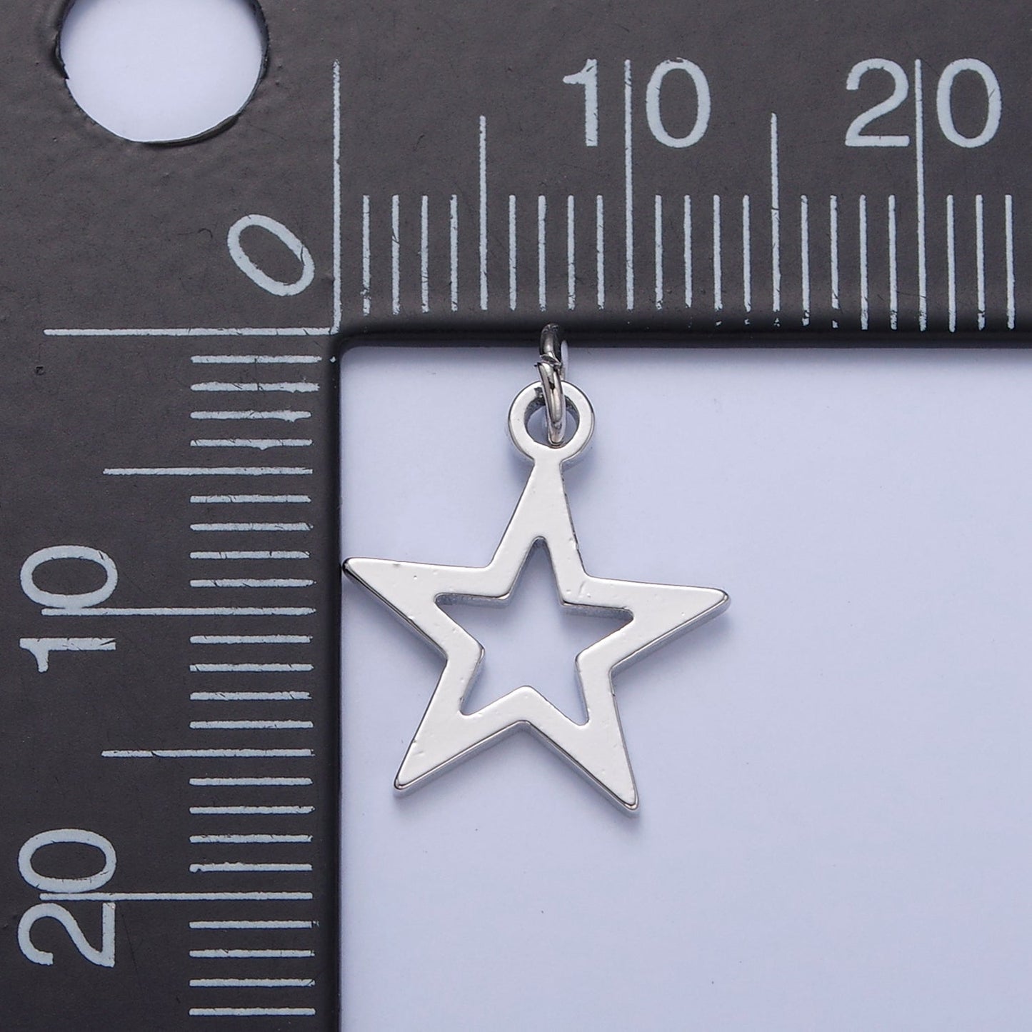 Dainty Gold Flat Star Pendant Open Star Charm for Necklace Bracelet Earring 14K Gold Filled W-466 W-467