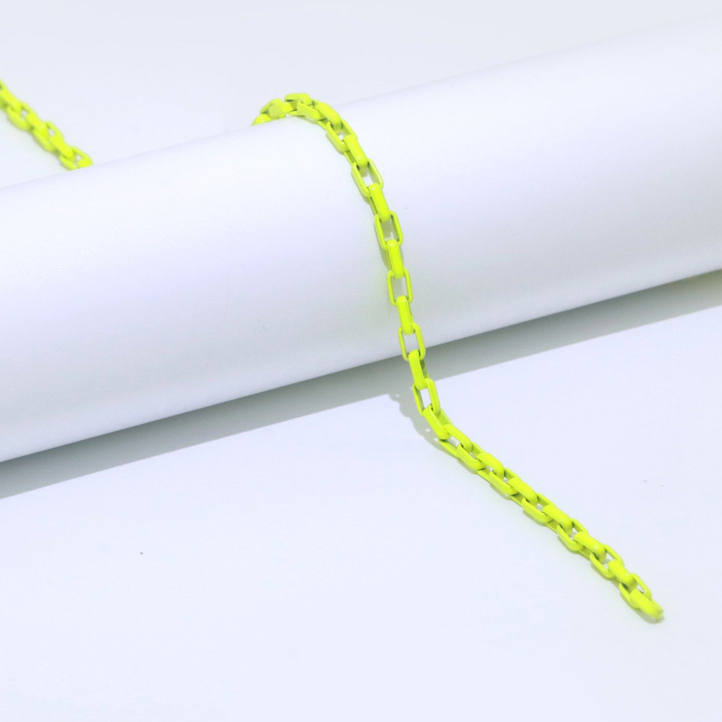 Enamel Paper Clip Cable Link Elongated Chain by Yard, Summer Colorful Chain Supply, Wholesale Bulk Roll Unfinished Chain for Jewelry Making | ROLL-541 to ROLL-550Clearance Pricing