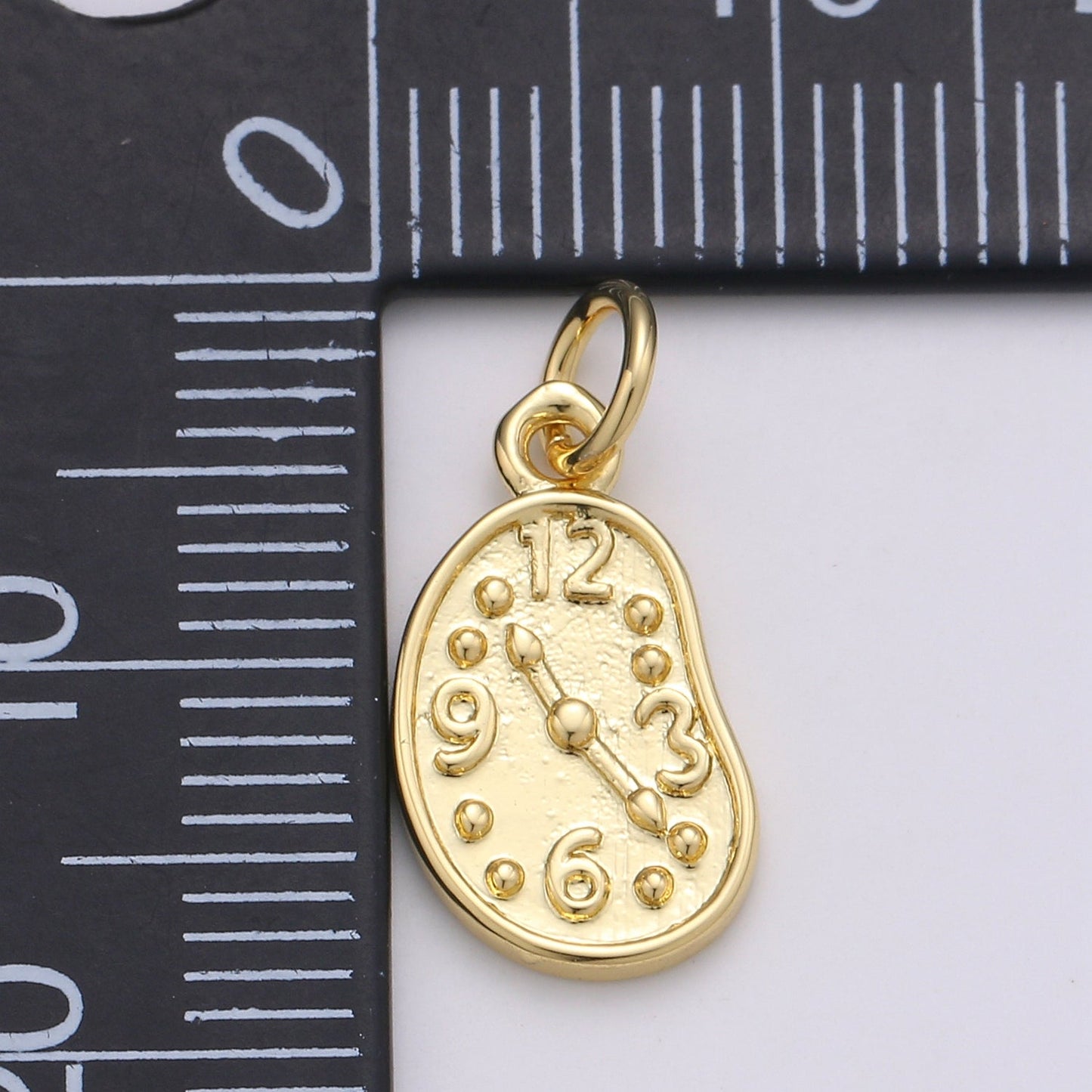 24K Gold Filled Clock Charm D-927
