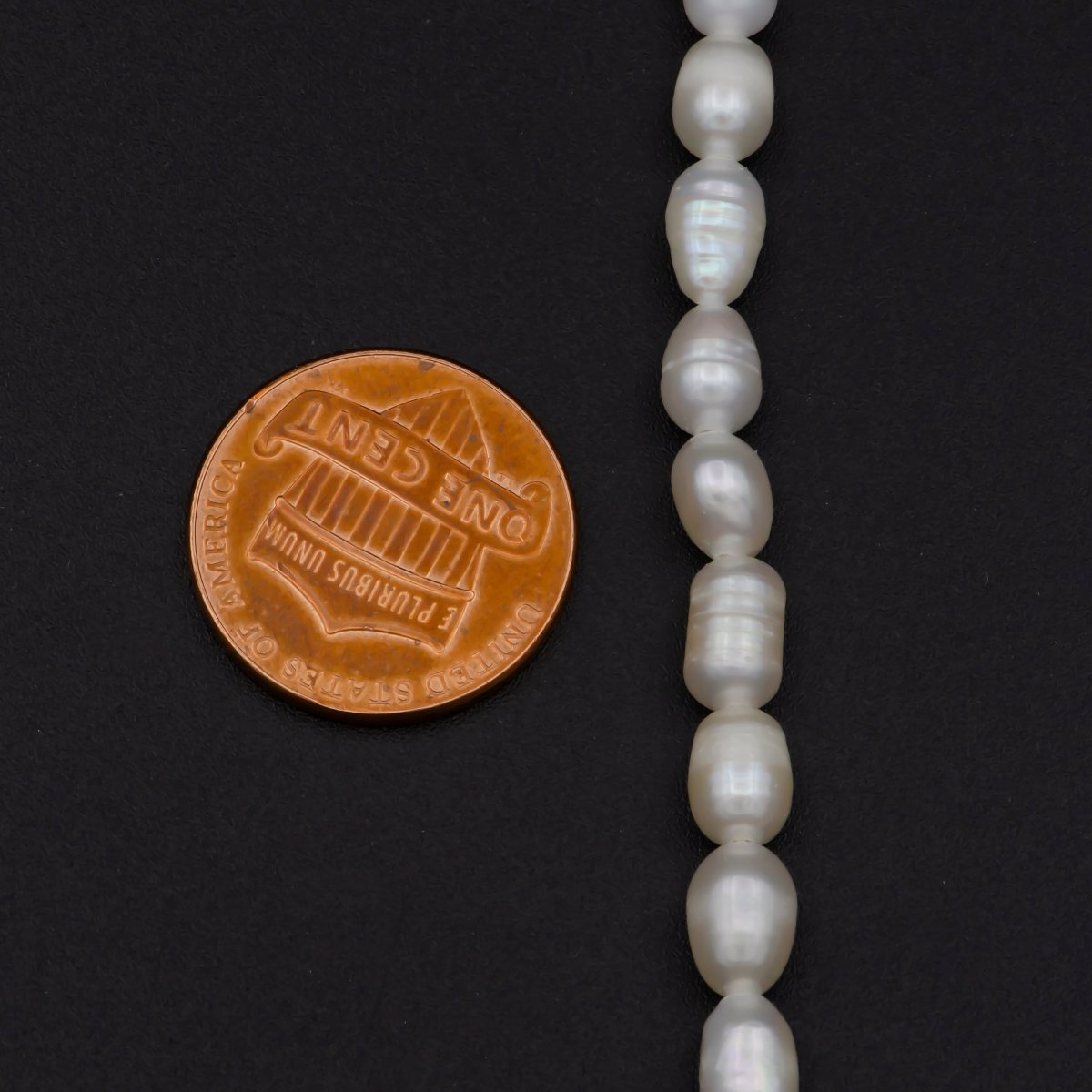 AAA+ 4.9-5.4mm Dainty white rice pearls, full strand, oval loose pearl beads, diy pearl, genuine pearl beads | WA-574 Clearance Pricing