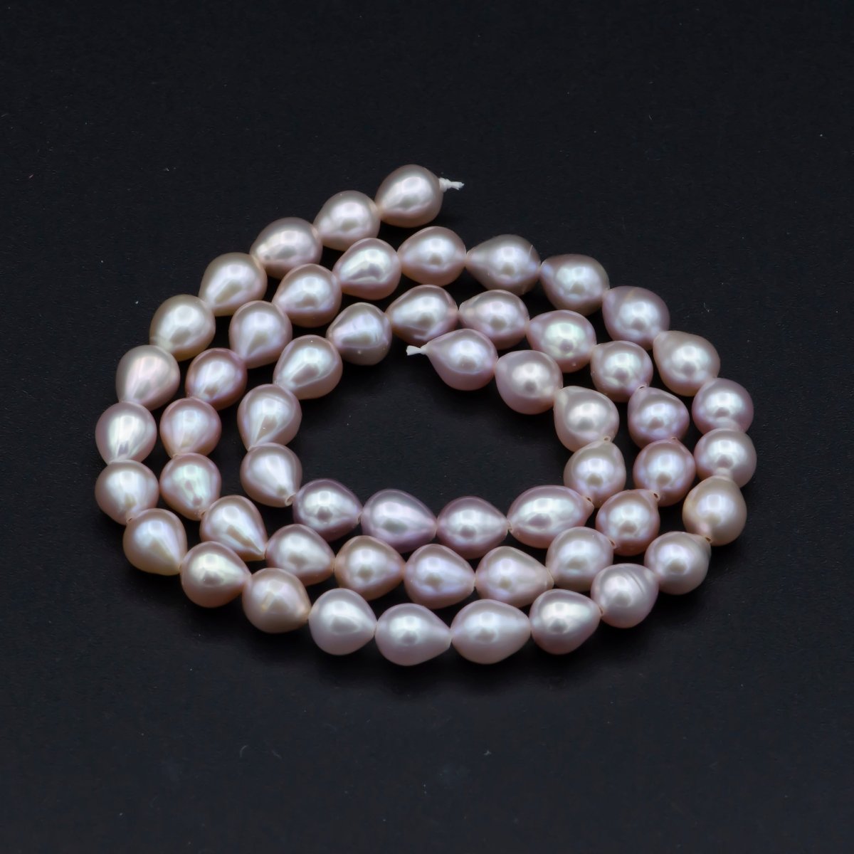 AAA 5.5mm Pink Champagne rice freshwater pearl teardrop pearl per Strand Wholesale Bulk | WA-564 Clearance Pricing