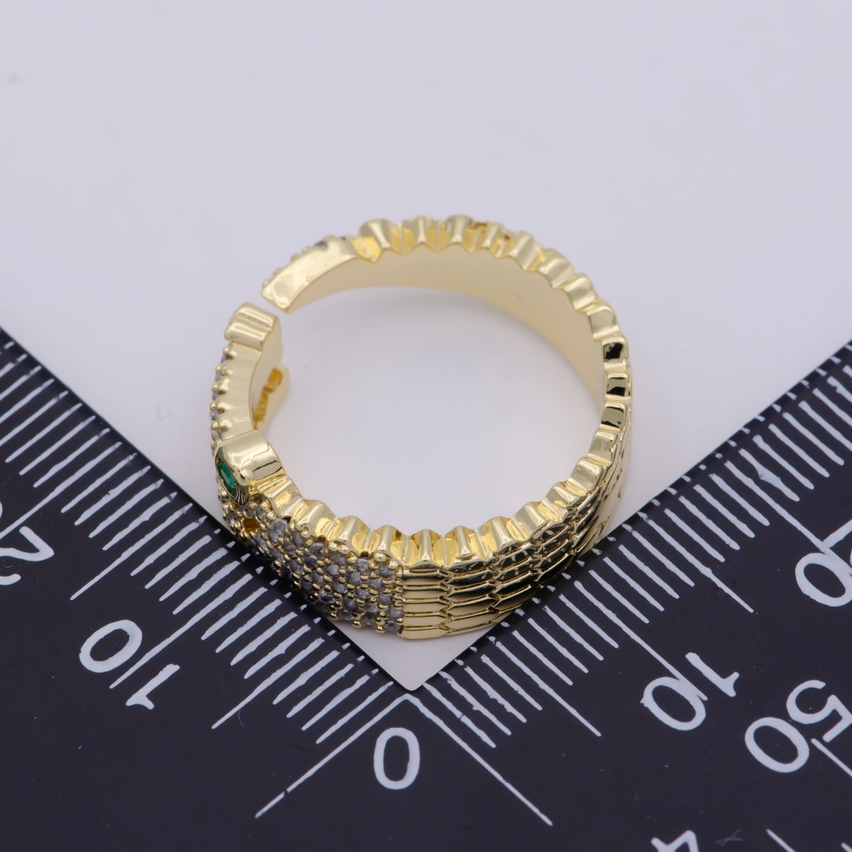 Alligator Ring, Gold Crocodile Ring, Cute Animal Style Ring, Unique Women Ring O-459