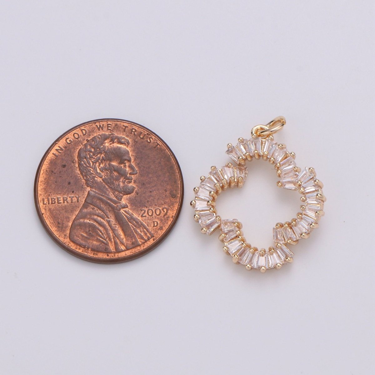 Baguette Cubic Pave charm on 18K Gold Filled, Micro Pave CZ Small X Charms, Dainty Pave Cross Charm, Kiss charms for Jewelry Supply D-224