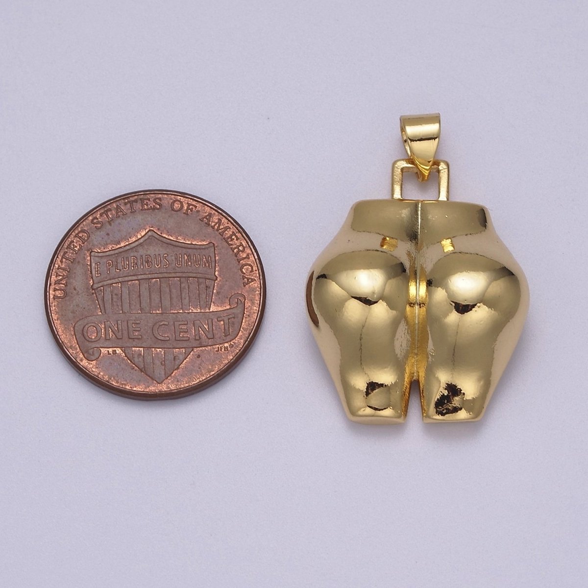 Big Gold Filled Bootylicous Booty Pendant // Butt Ass Charm // La Femme Necklace Charm Jewelry J-353