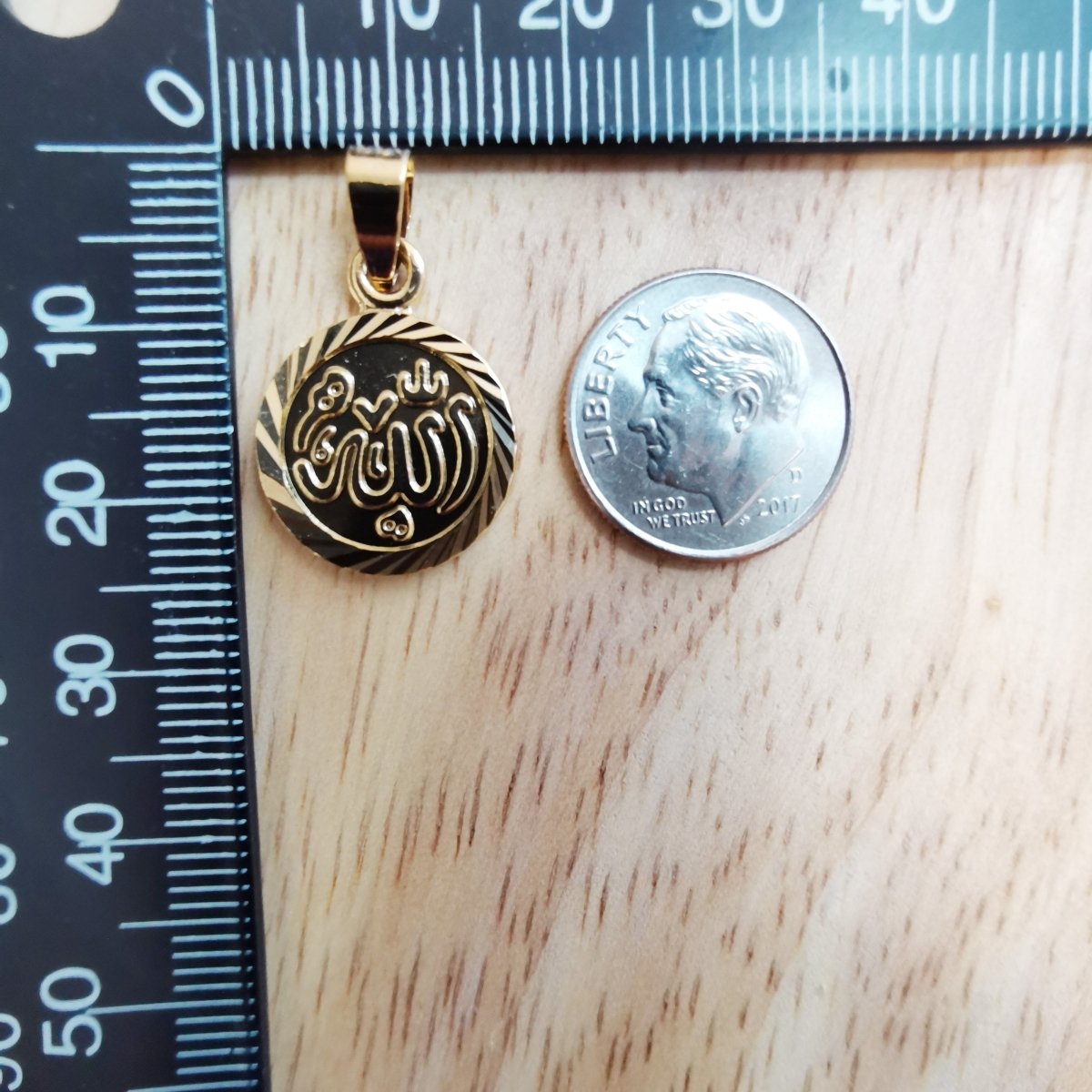 Black Gold Filled Islamic Pendants I-836