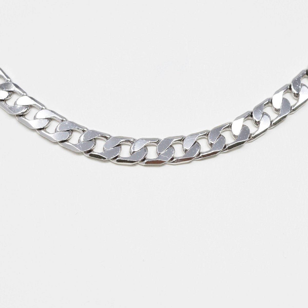 Bold Silver Necklace Miami Cuban Chain Necklace - Chunky Chain Layering Necklace 5.5mm 17.8 inch ready to wear chain w/ Lobster Clasp | CN-1011 Clearance Pricing