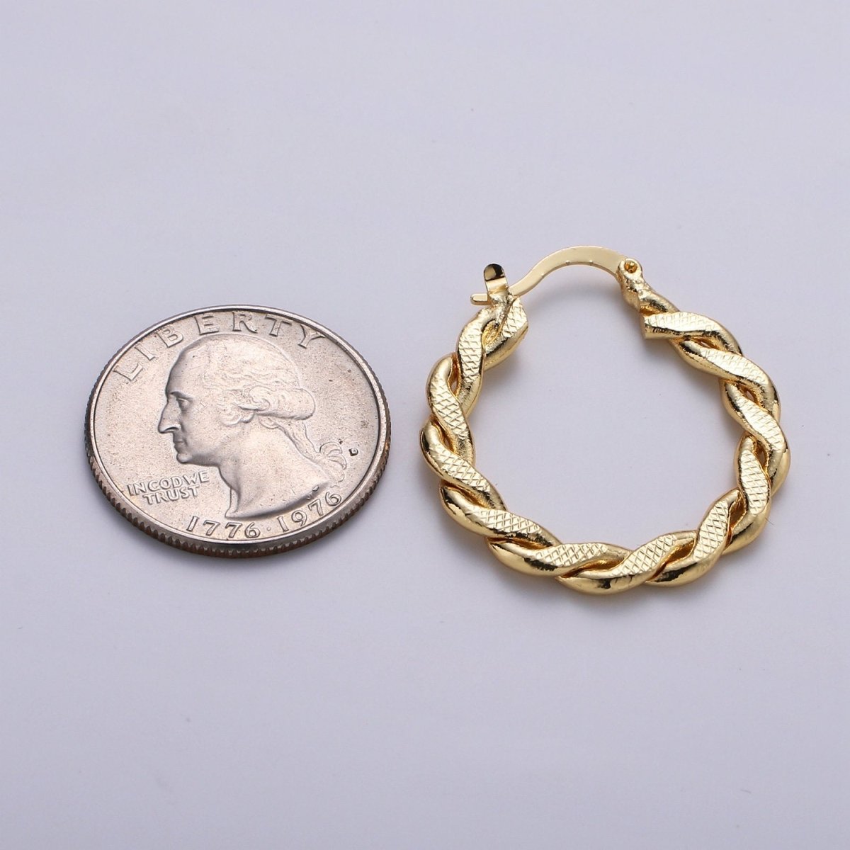 Bold Twisted Hoops in Gold • Minimalist Earrings • Modern Thick Hoops • Perfect Gift for Her Statement Hoops Earring in Vermeil 30mm Hoops Q-237