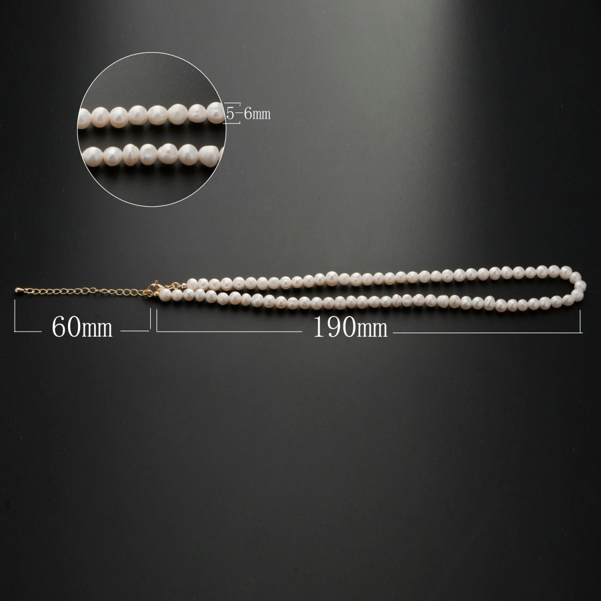 OS Classic Round Pearl Necklace White Fresh Water Pearl Necklace, Natural Freshwater Pearl, Genuine Pearls Wedding Bridal Jewelry | WA-333 Clearance Pricing