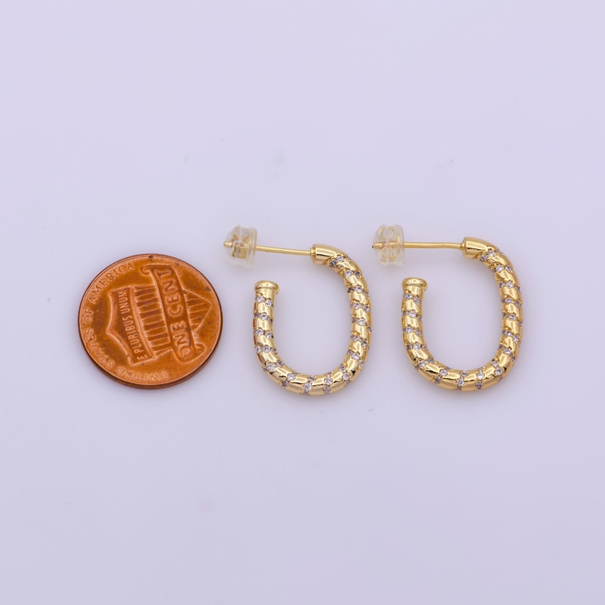 Clear Cz Hoop Earring Multi Color Cz Hoop Earring for Statement Jewelry Christmas Gift T-195
