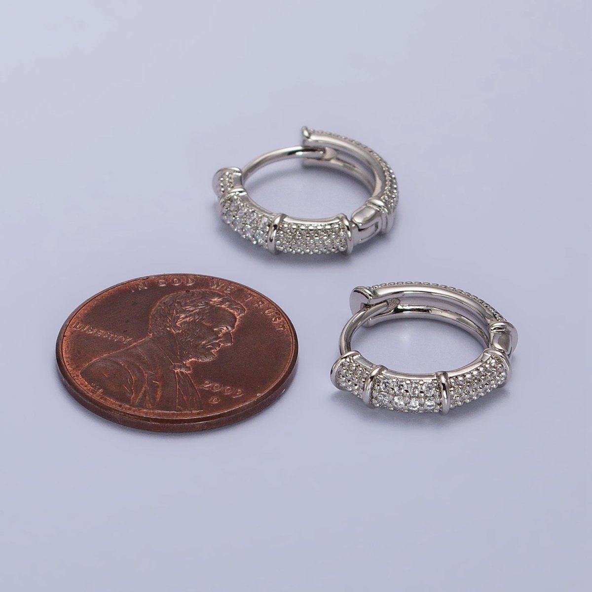 Clear CZ Huggie Hoop Earrings • gold conch hoop • cartilage hoop • Dainty hoop earrings AB1037
