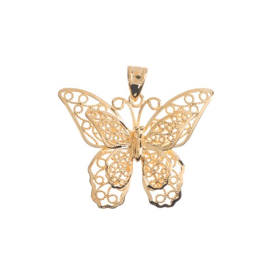 Clearance! Gold 3D Monarch Butterfly Crystal Pendant for DIY Necklace H-772