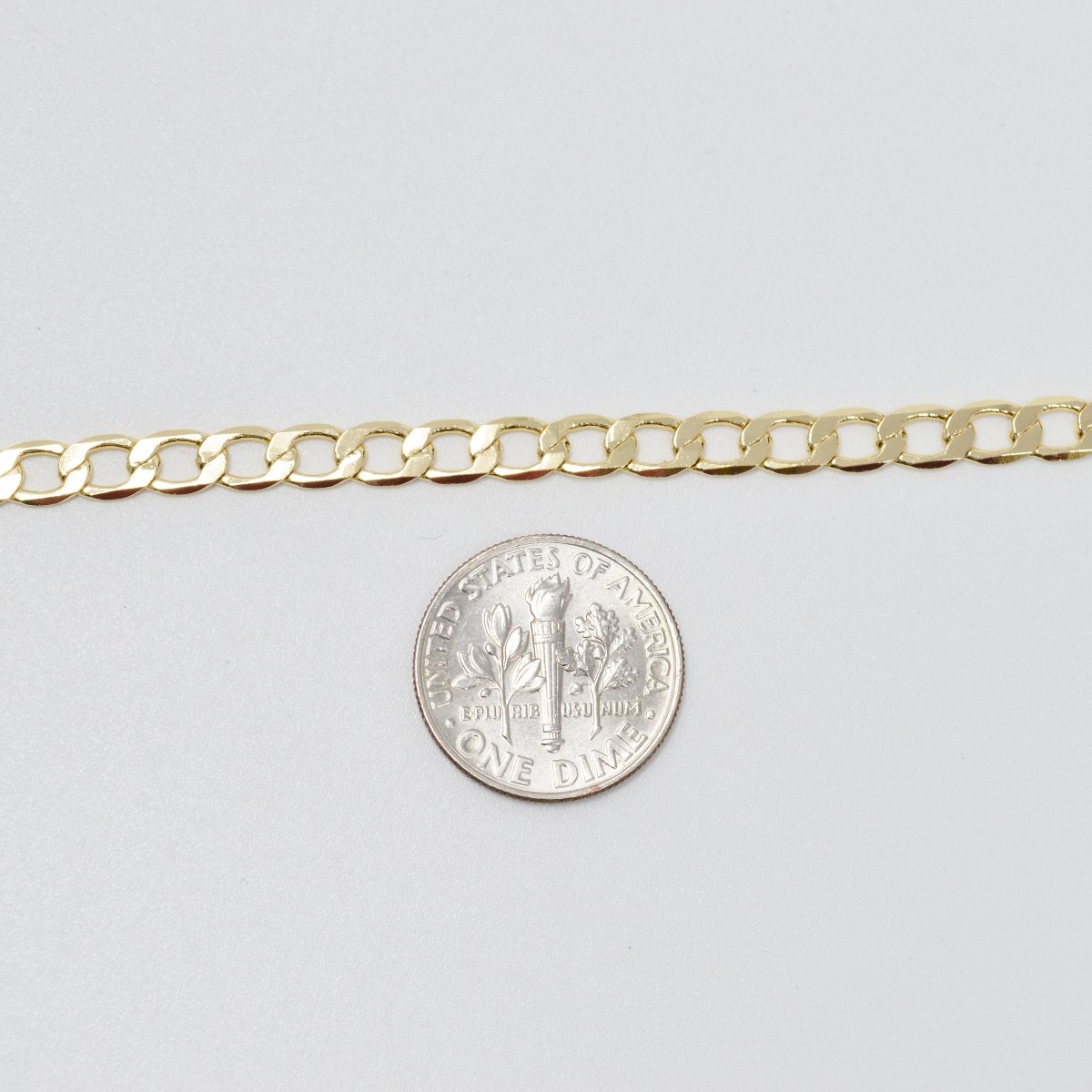 Clearance Pricing BLOWOUT 16K Gold Filled 4.4X6.7mm Cuban CURB Chain by Yard, Roll Chain for Jewelry Making, Thickness 0.6mm, Curb For Necklace Bracelet Anklet Component Supply | ROLL-432