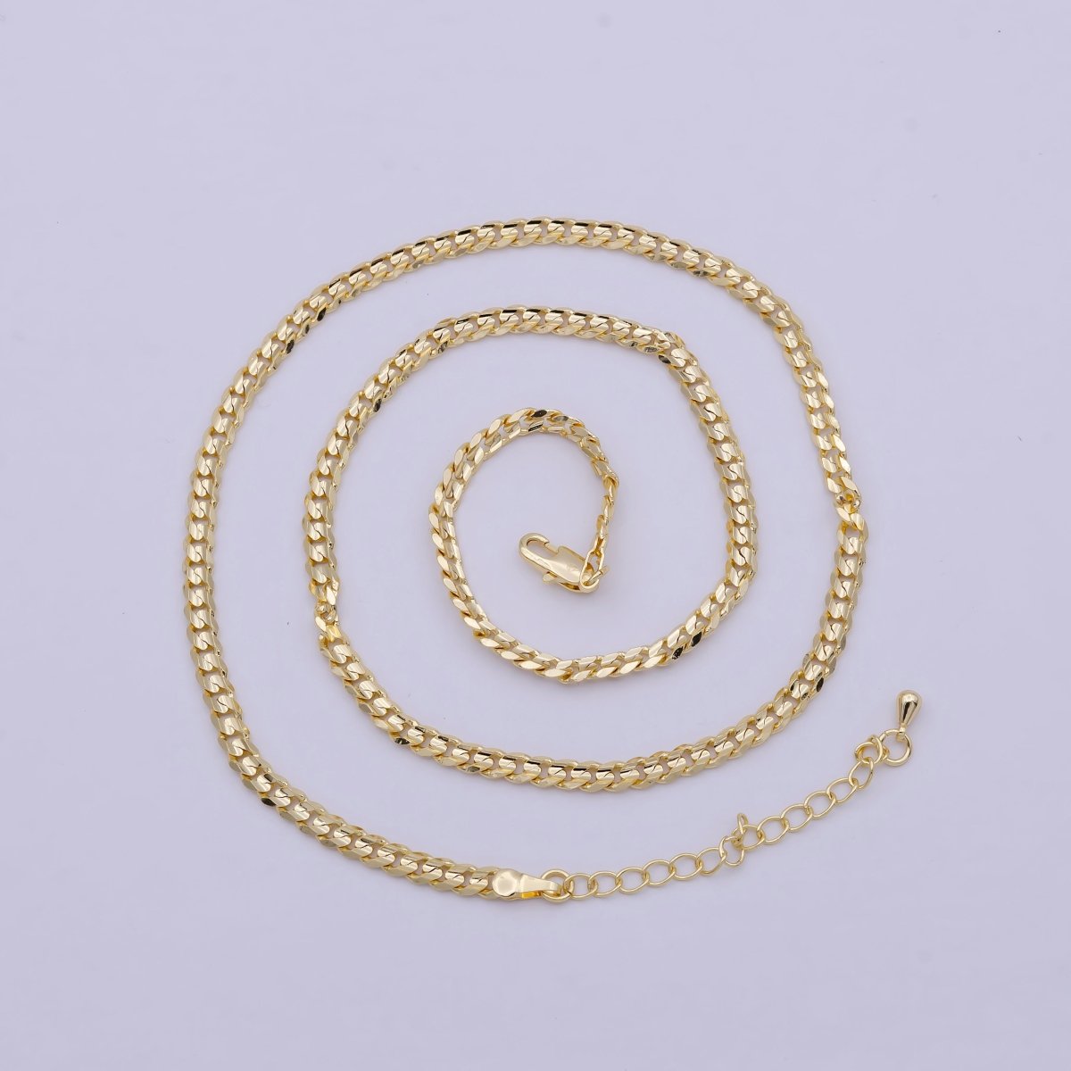 Cuban Chain Necklace, Thick Gold Chain Necklace 3.6mm Chain Necklace, Jewelry for Men and Women, Curb Chain Necklace Statement Jewelry | WA-831 Clearance Pricing