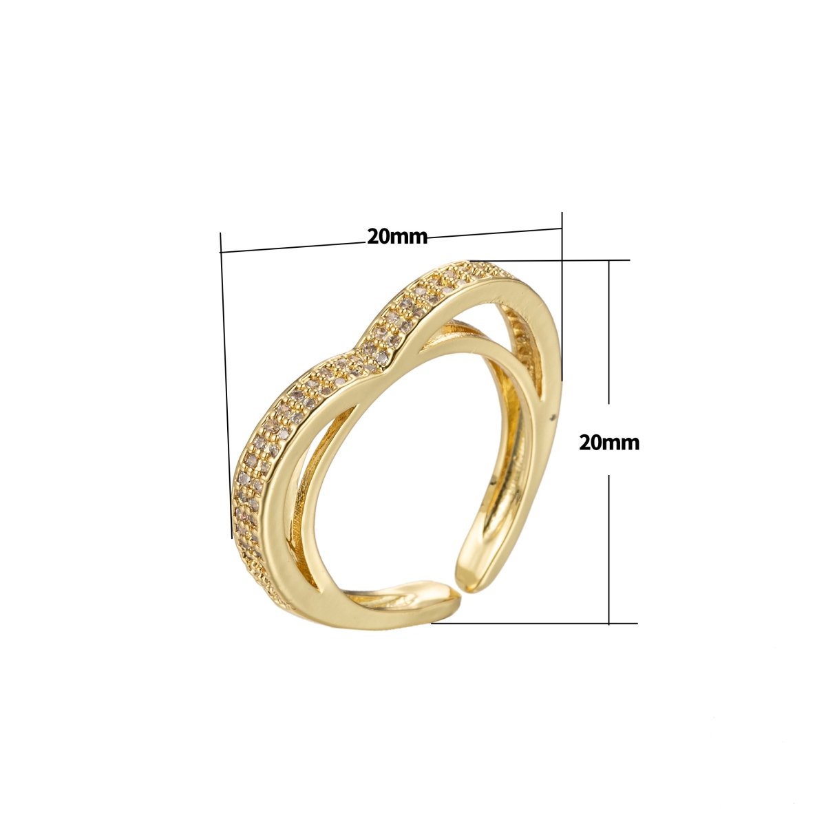 Cz Heart Ring, Unique Gold Heart Ring, Womens Wedding Band, Minimalist Heart Ring Wedding Band, Dainty Heart Ring, Gold Ring Size 6 O-357