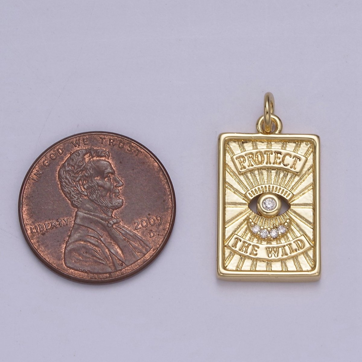 Dainty 14K Gold Filled Evil Eye tag Charm Protection Jewelry Protect the wild Eye Amulet Jewelry N-850