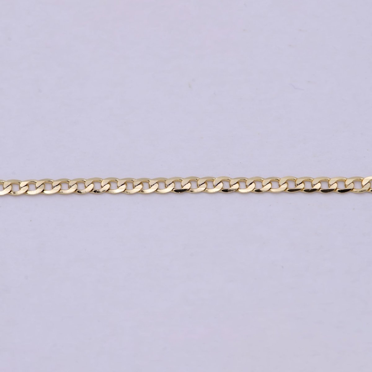 Dainty 14K Gold Filled Flat Curb Chain Necklace 1.8mm Finished Chain 19.5 inch | WA-622 Clearance Pricing