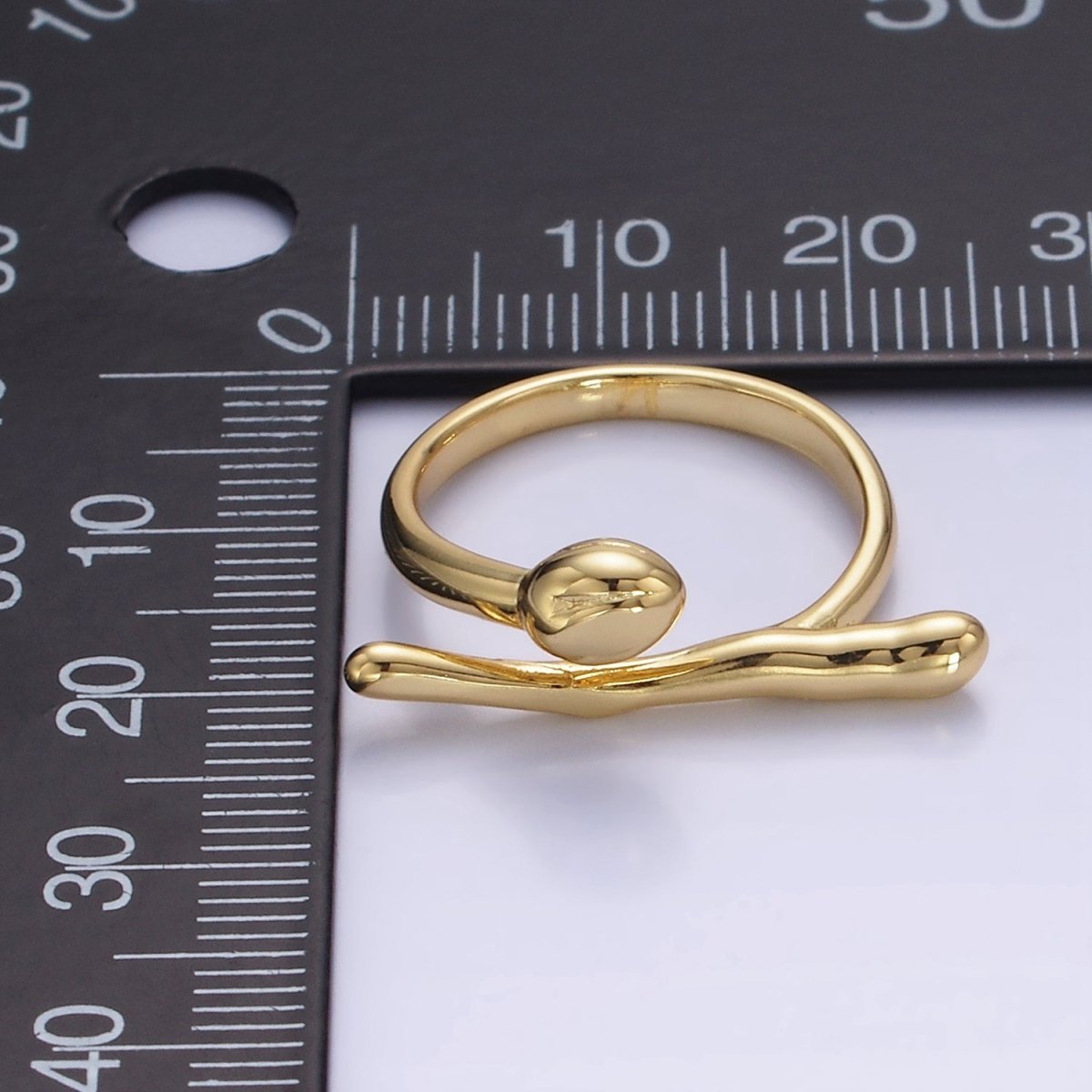 Dainty 14K Gold Filled Hugger Stick Ring in gold and silver | O1278 O1279