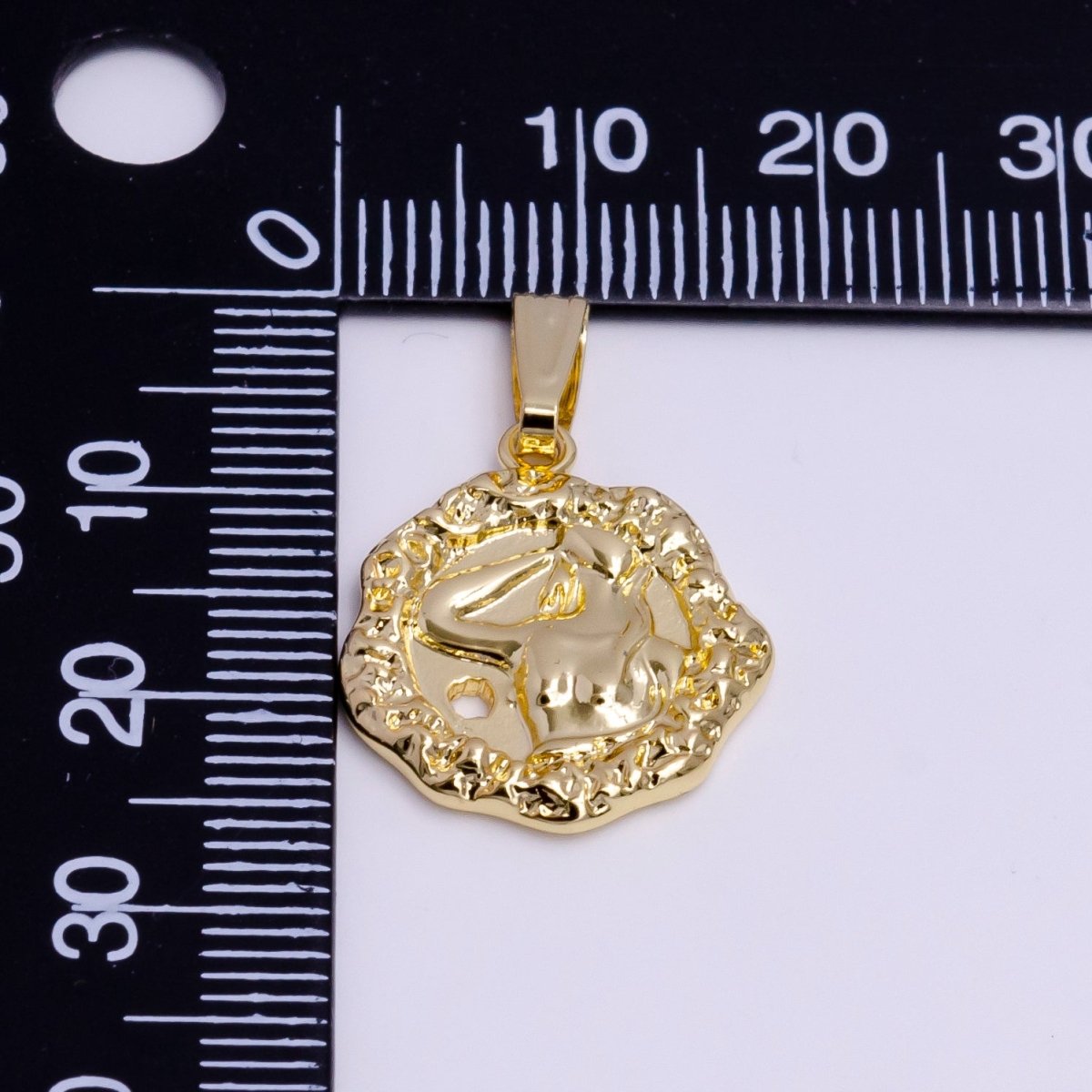 Dainty Cameo Pendant Abstract Rustic Woman Charm AA-748