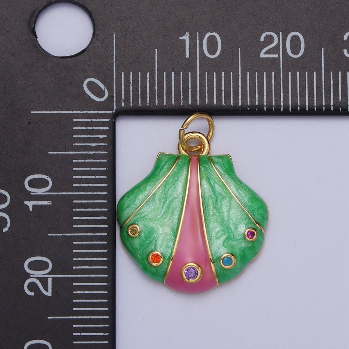 Dainty Colorful Shell Charm, Colorful Summer Style Shell Beach Charm For Earring Bracelet Necklace Jewelry Making | AG123