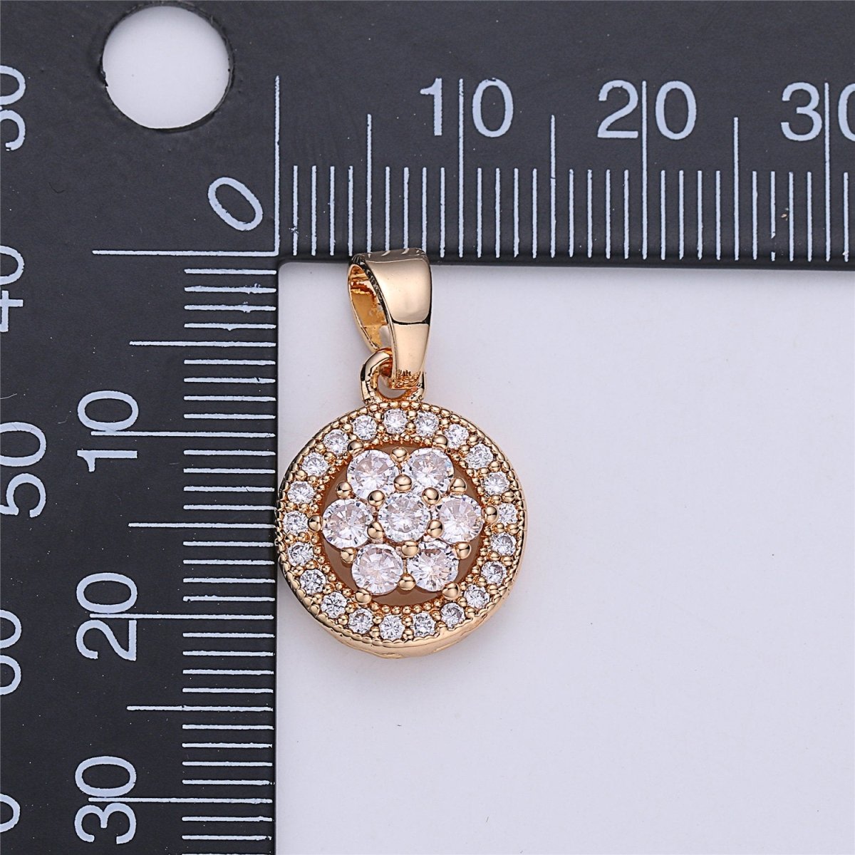 Dainty Frozen Ice Dangle Cubic Zirconia Necklace Pendant Bead Bails Findings for Jewelry Making I-142