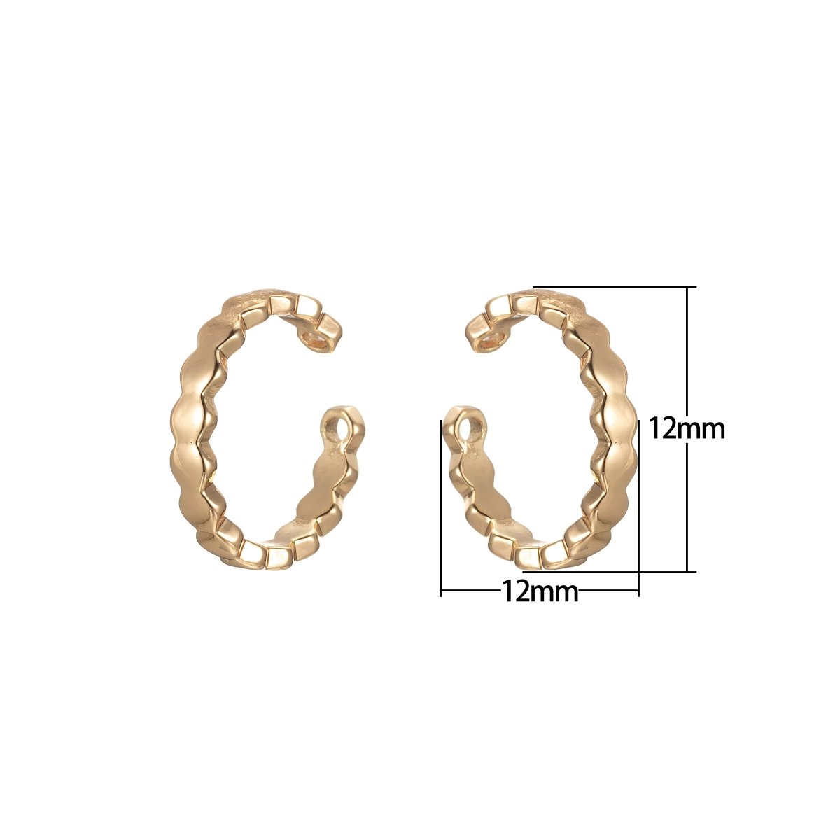 Dainty Gold Ear Cuff Earrings For Wholesale Jewelry Supplies Minimalist Cuffs Findings AI040