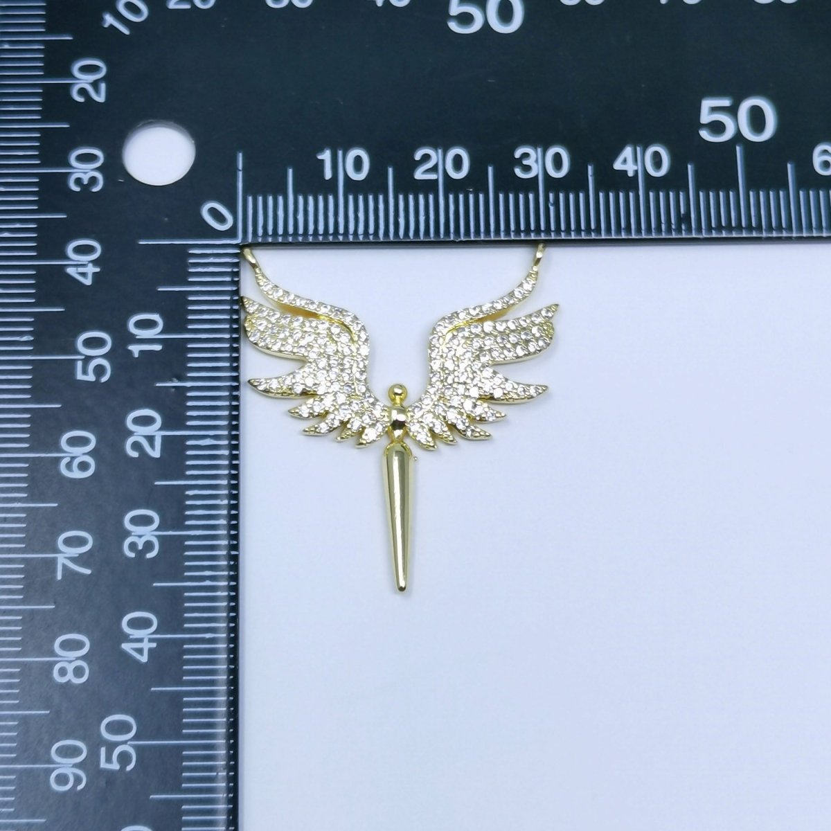 Dainty Gold Filled Angel Charm Connector for Statement Necklace F-561