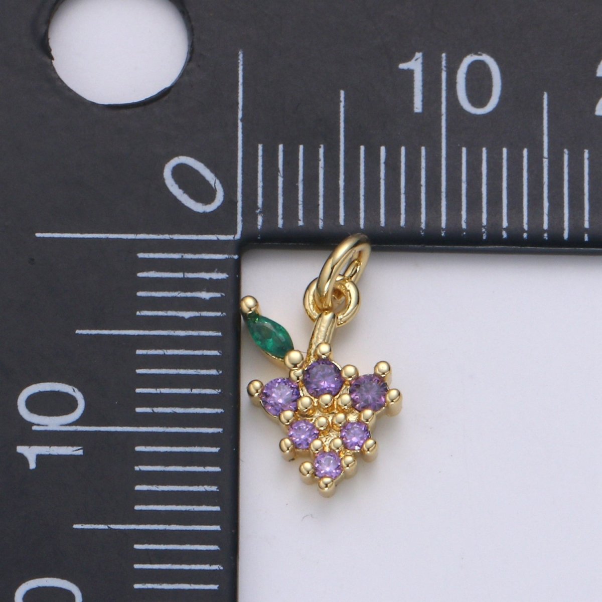 Dainty Gold Filled Grape Charm E-237