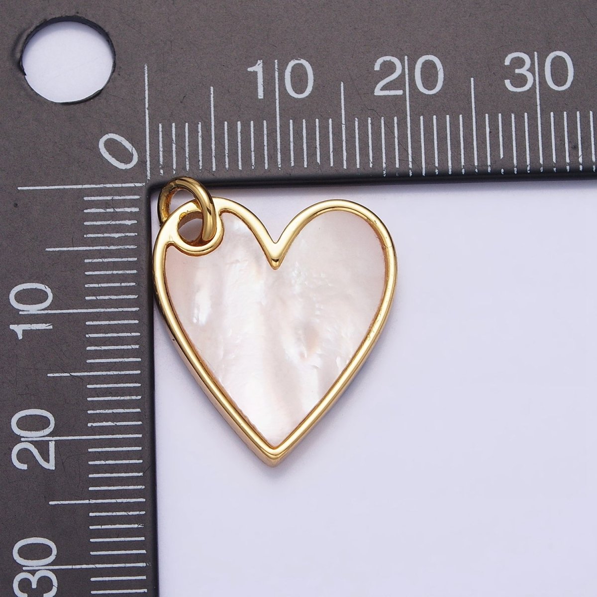Dainty Gold Pearl Heart Pendant Silver Love Charm For Valentine Jewelry Making | AC558 AC557
