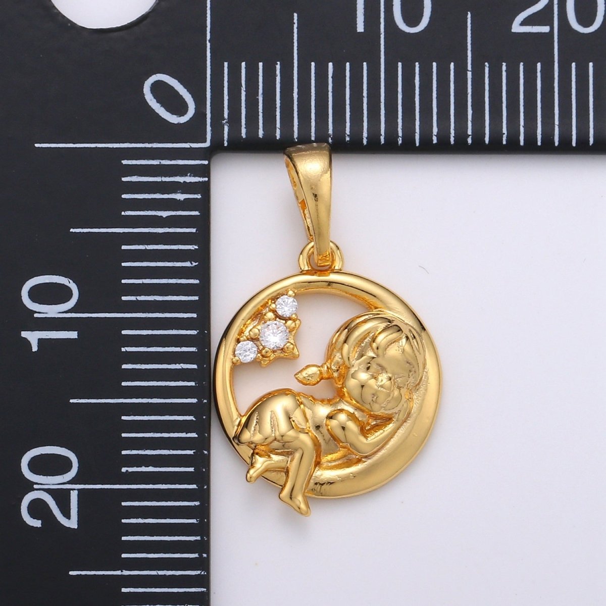 Dainty Little Girl Gold Filled Pendants J-086