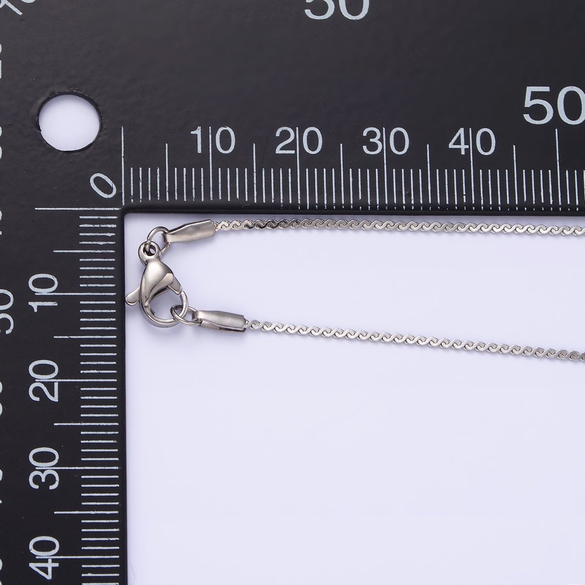 Dainty Nugget Tinsel Serpentine Chain Necklace for Women Stainless Steel Necklace 18 inch long | WA-2104 Clearance Pricing