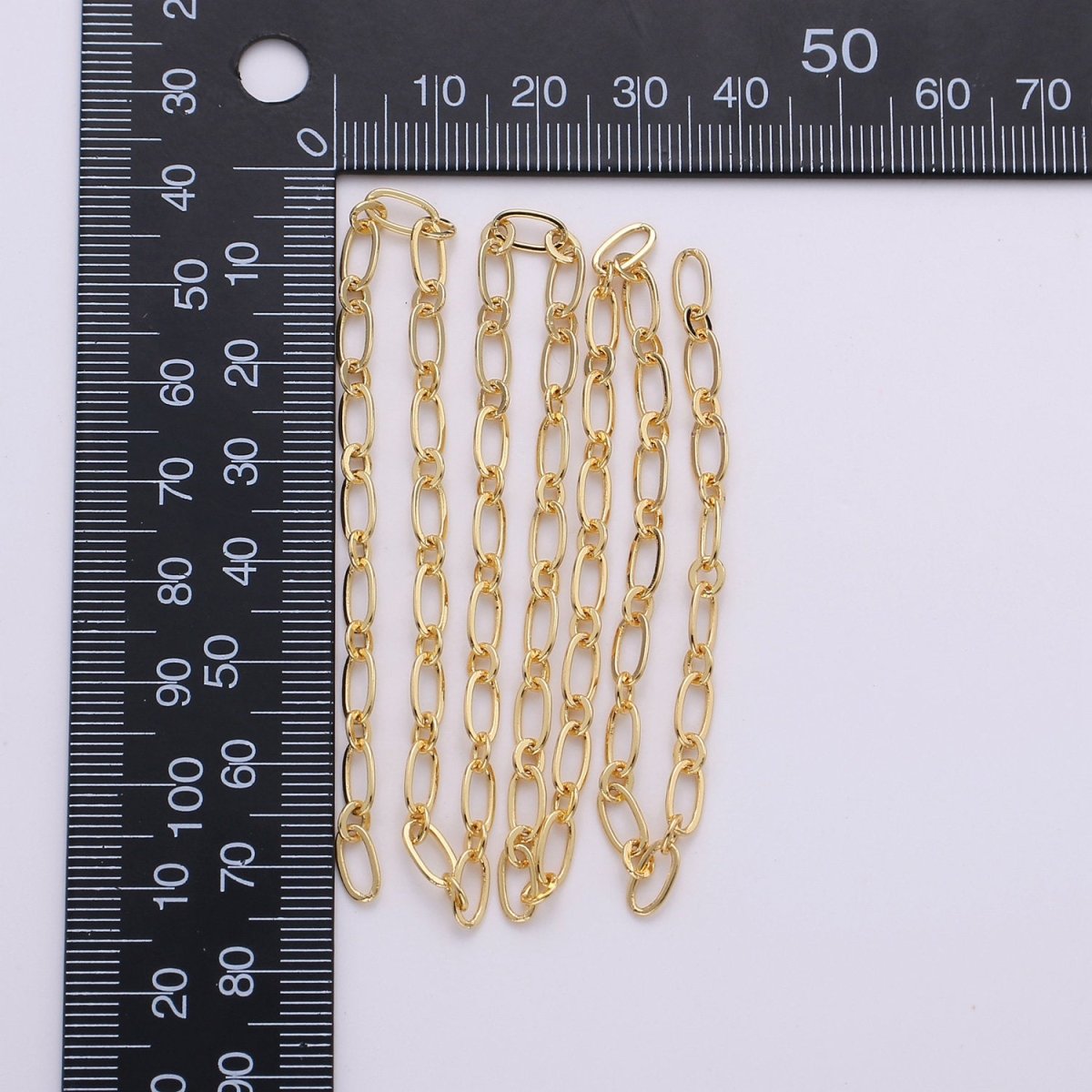 Dainty Oval CABLE Chain 4x7mm in 24K Gold Filled Bulk Unfinished CABLE Chain | ROLL-152