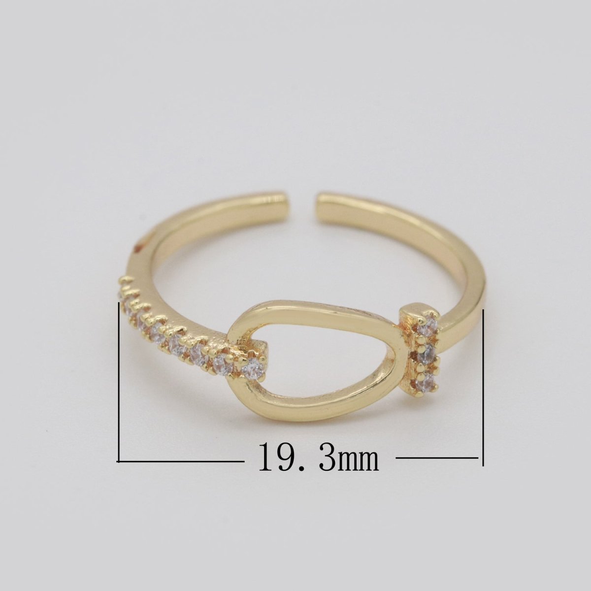 Dainty Ring Adjustable Gold Band Minimalist Jewelry S-223