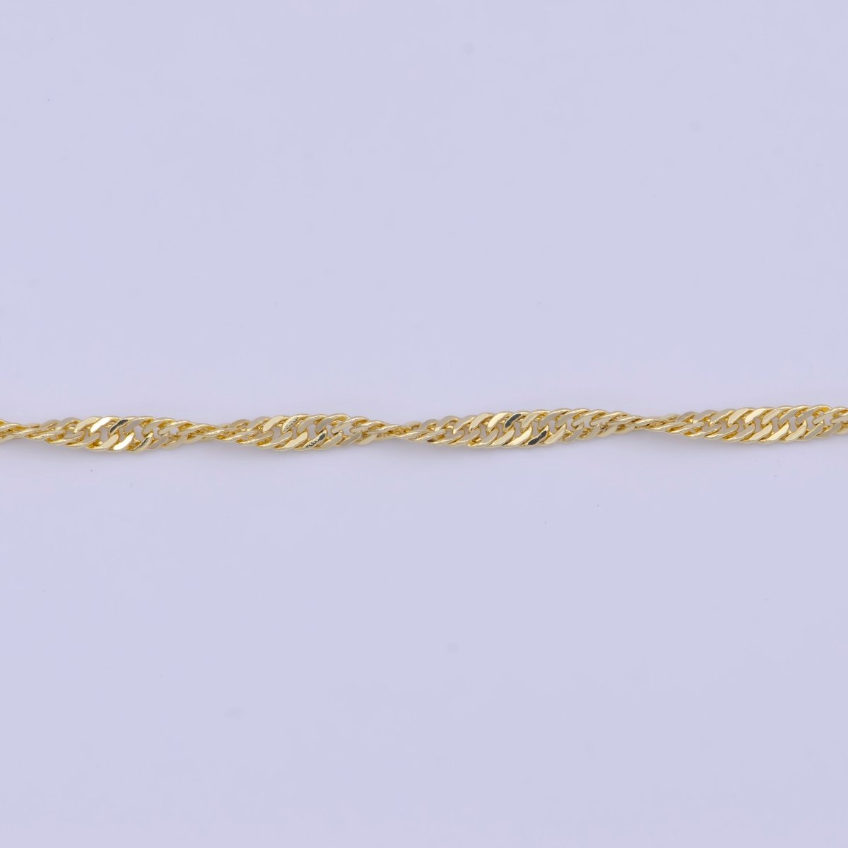 Dainty Singapore Chain Ready To Wear Gold Chain with Lobster Clasps 18 Inch Necklace For Jewelry Making | WA-1110 Clearance Pricing