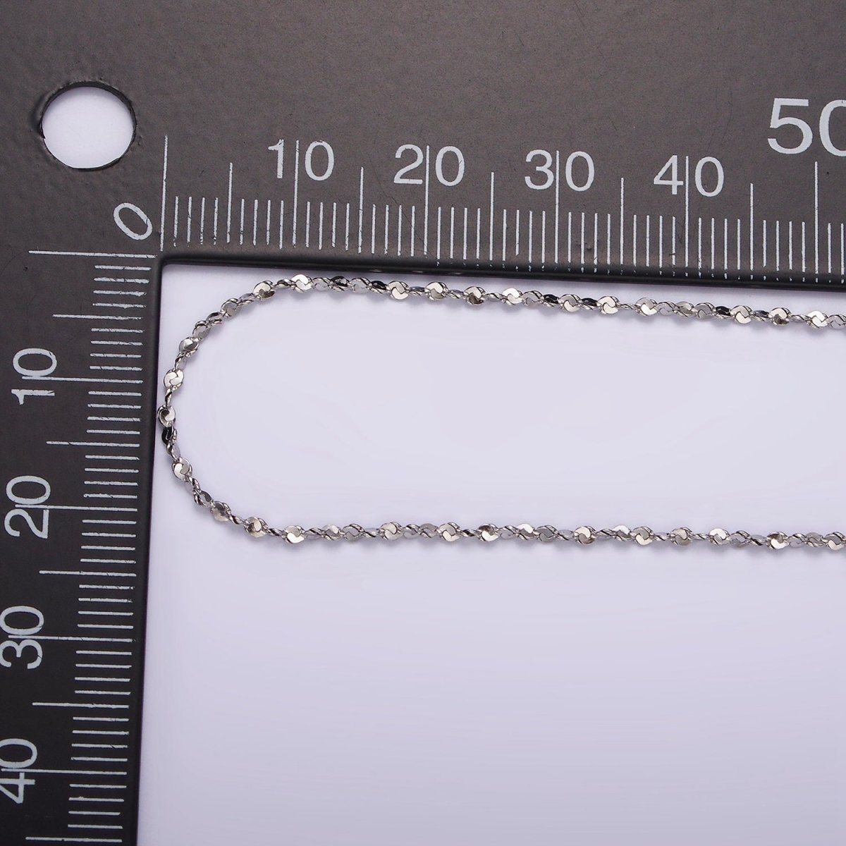Dainty Stainless Steel Twisted Cable Chain Necklace 18 inch in Silver | WA-2401