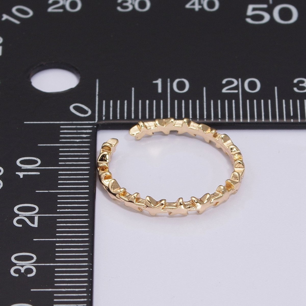 Dainty Star Ring, Adjustable Ring, Minimalist Star Ring, Gold Open Ring, Celestial Jewelry U-099