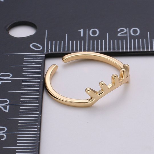 Dainty Sun Ring, Rising Sun Ring, Open Adjustable Ring, Spike Ring, Statement Ring, Celestial Ring, Minimalist Ring for Valentine R-190