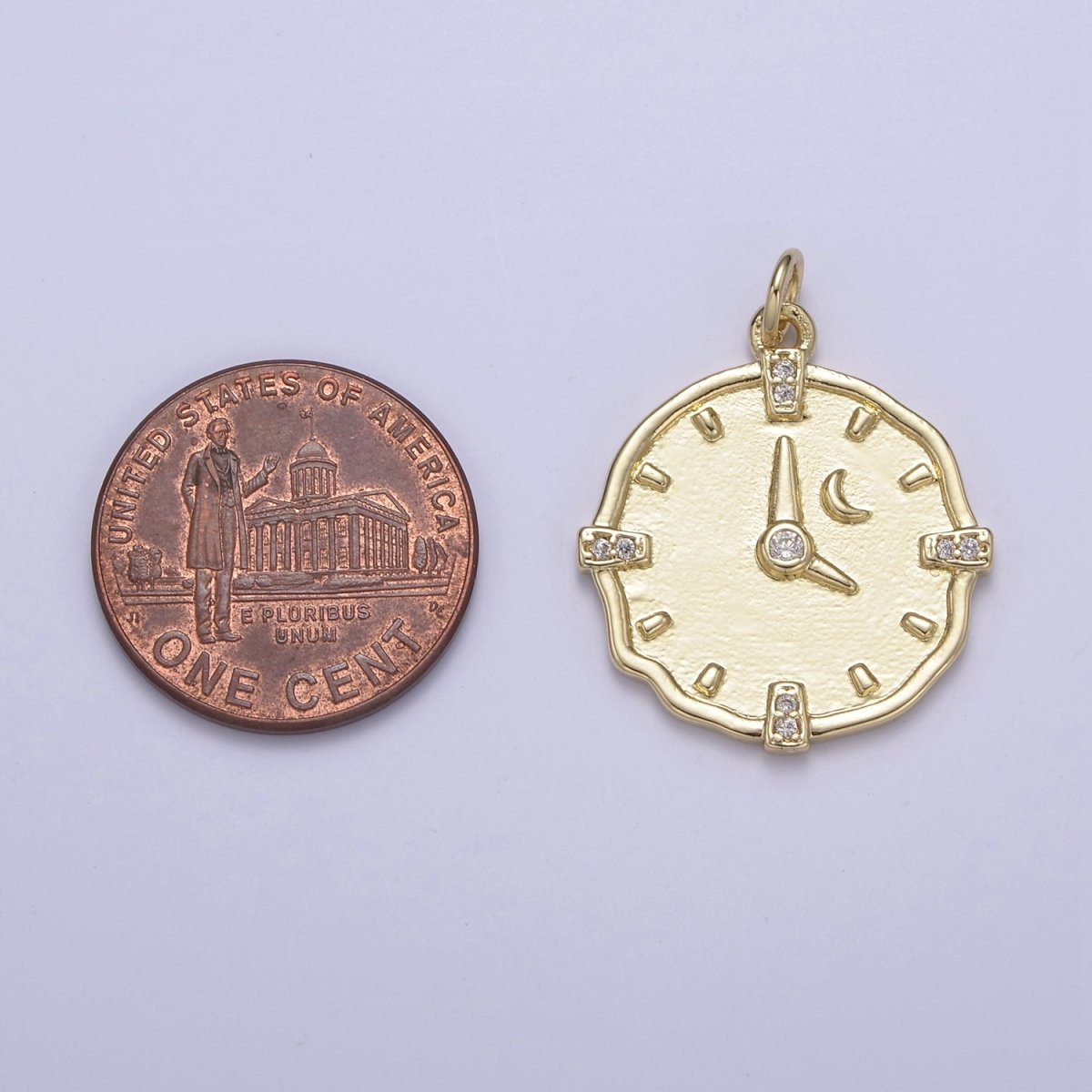 Dainty Watch Charms, Time Clock Charm,Gold Filled Necklace, Bracelet, Earring Charms Pendant, DIY Jewelry Findings, Bulk, Wholesale N-687