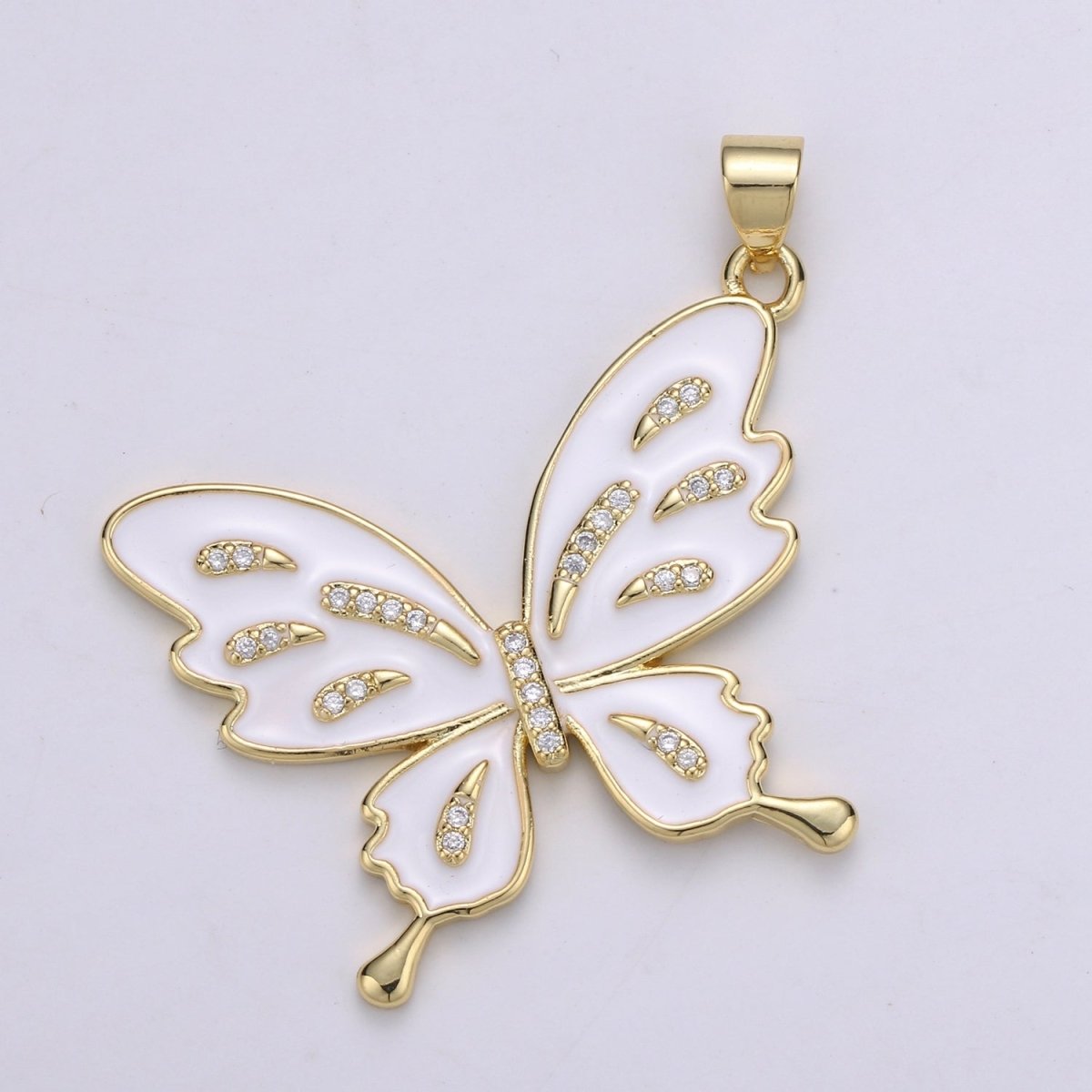 Enamel Mariposa Butterfly Gold Filled Butterfly Pendant Dream Animal Lover Necklace Pendant Charm Designer Colorful Jewelry Making J-129-J-133