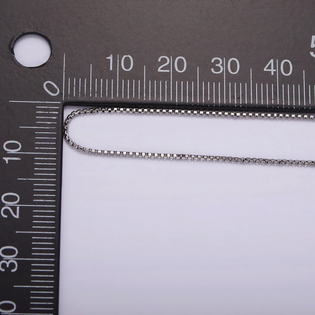 Fine Stainless Steel Box Chain Necklace 18 inch in Silver | WA-2402