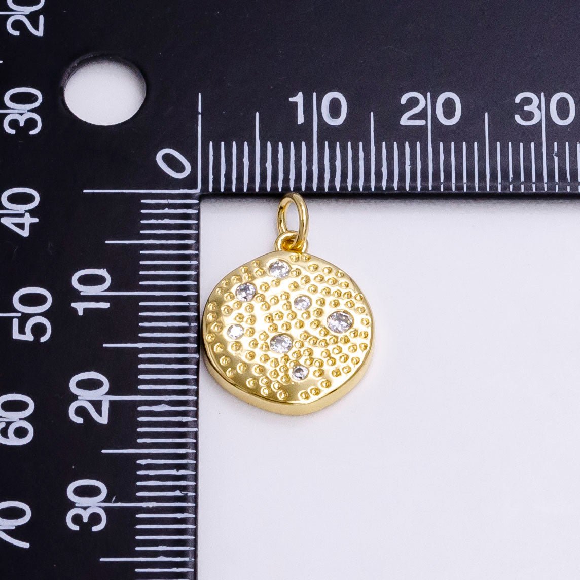 Gold Bubble Charm, Bubble Pendant, Bubble Coin Charm, Tiny Bubble Charm 14k Gold Filled Charm N-240