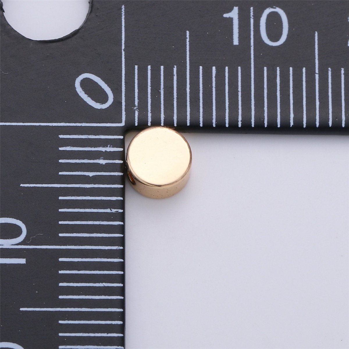 Gold Circle Bead Round Bead Findings 5mm Hole:1.2mm for Bracelet Necklace Jewelry Supplies B-222