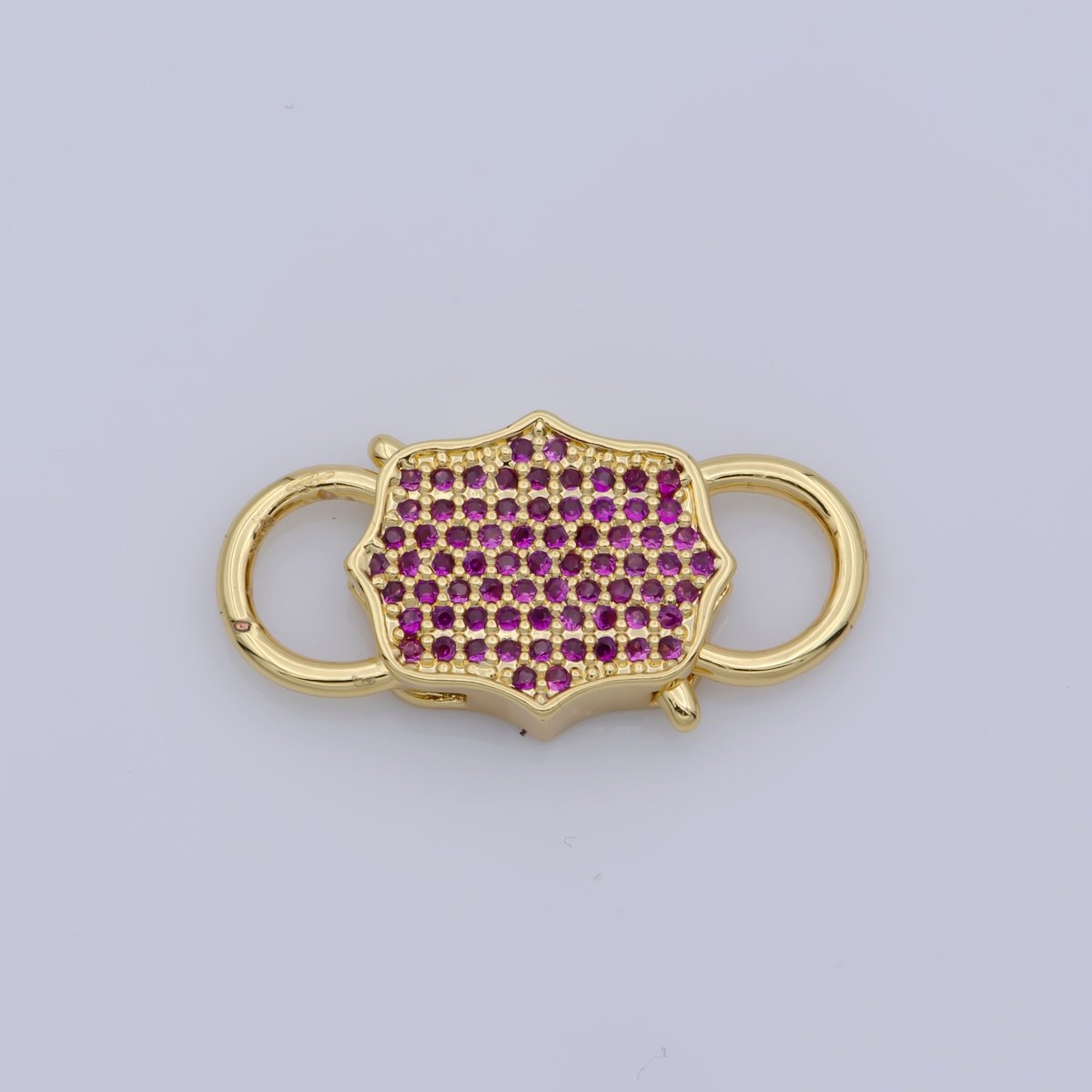 Gold Clasp Buckle Gold Interlock Micro pave Clasp Cubic Interlocking Clasp Fastener for Beading Bracelet Necklace Jewelry supplies F-328