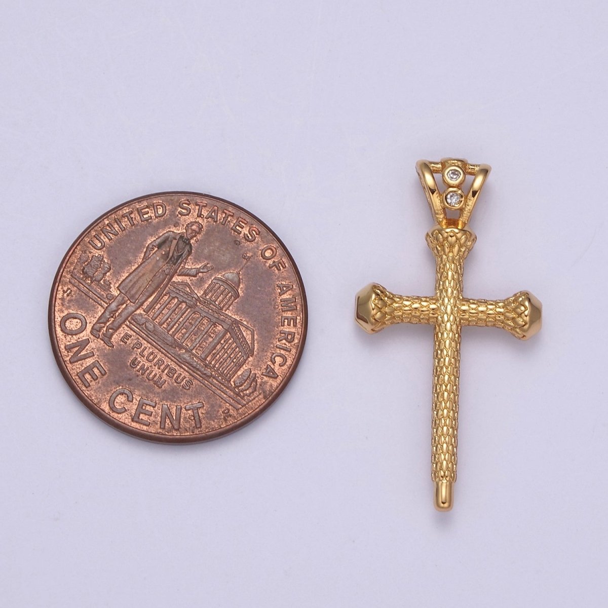 Gold Cross Pendant N-579