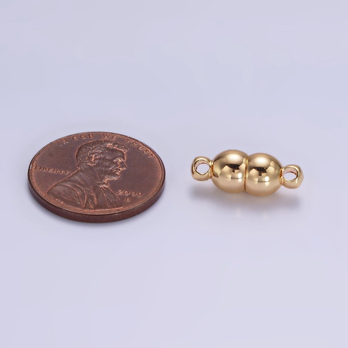 Gold Filled 6mm Double Round Bead Magnetic Connector G-649