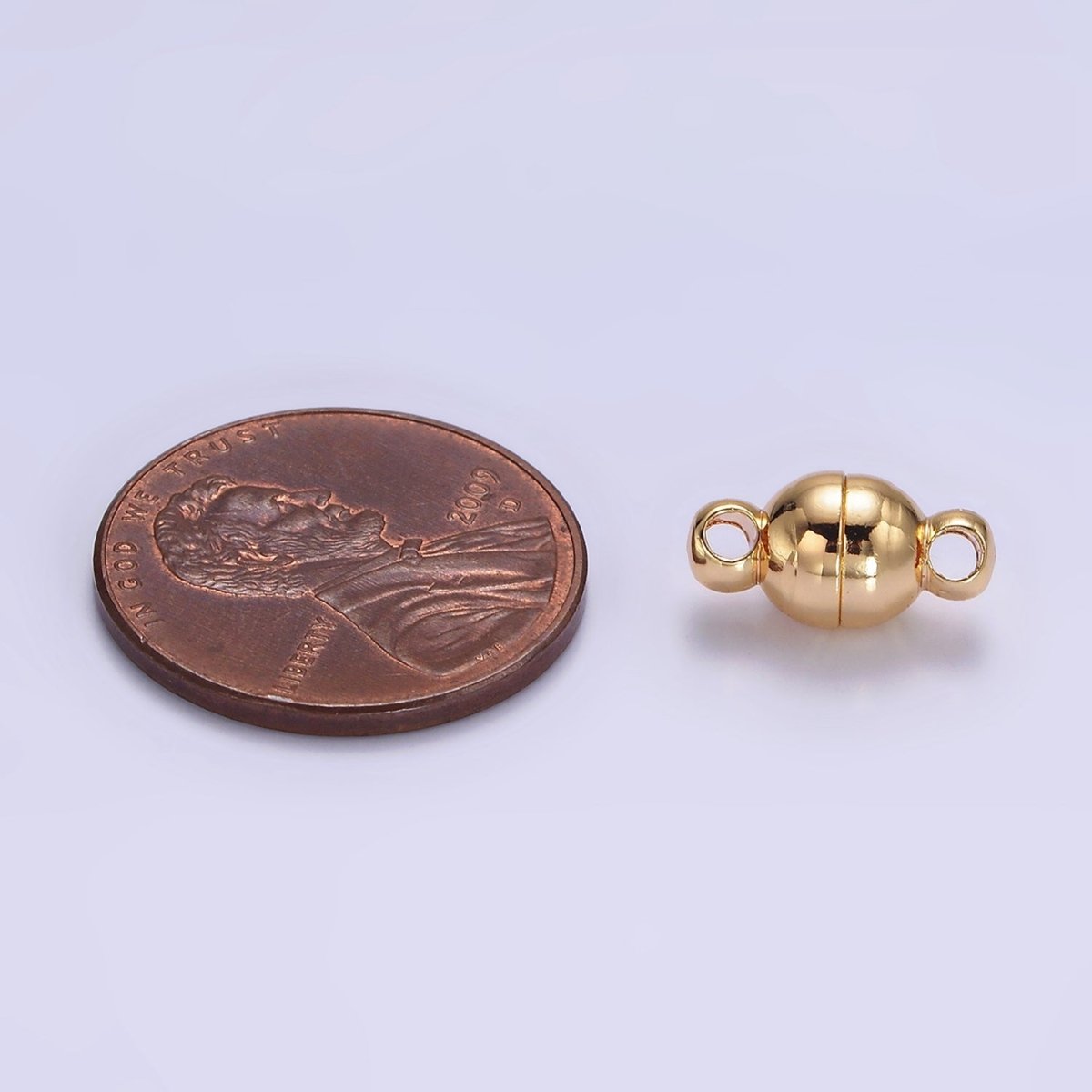 Gold Filled 6mm Round Bead Magnetic Connector G-648