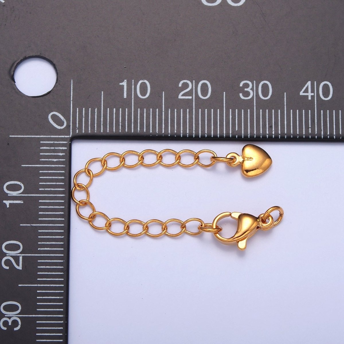 Gold Filled Chain Extender Heart Lobster Clasps Closure Set Supply in Gold & Silver L-677 L-779