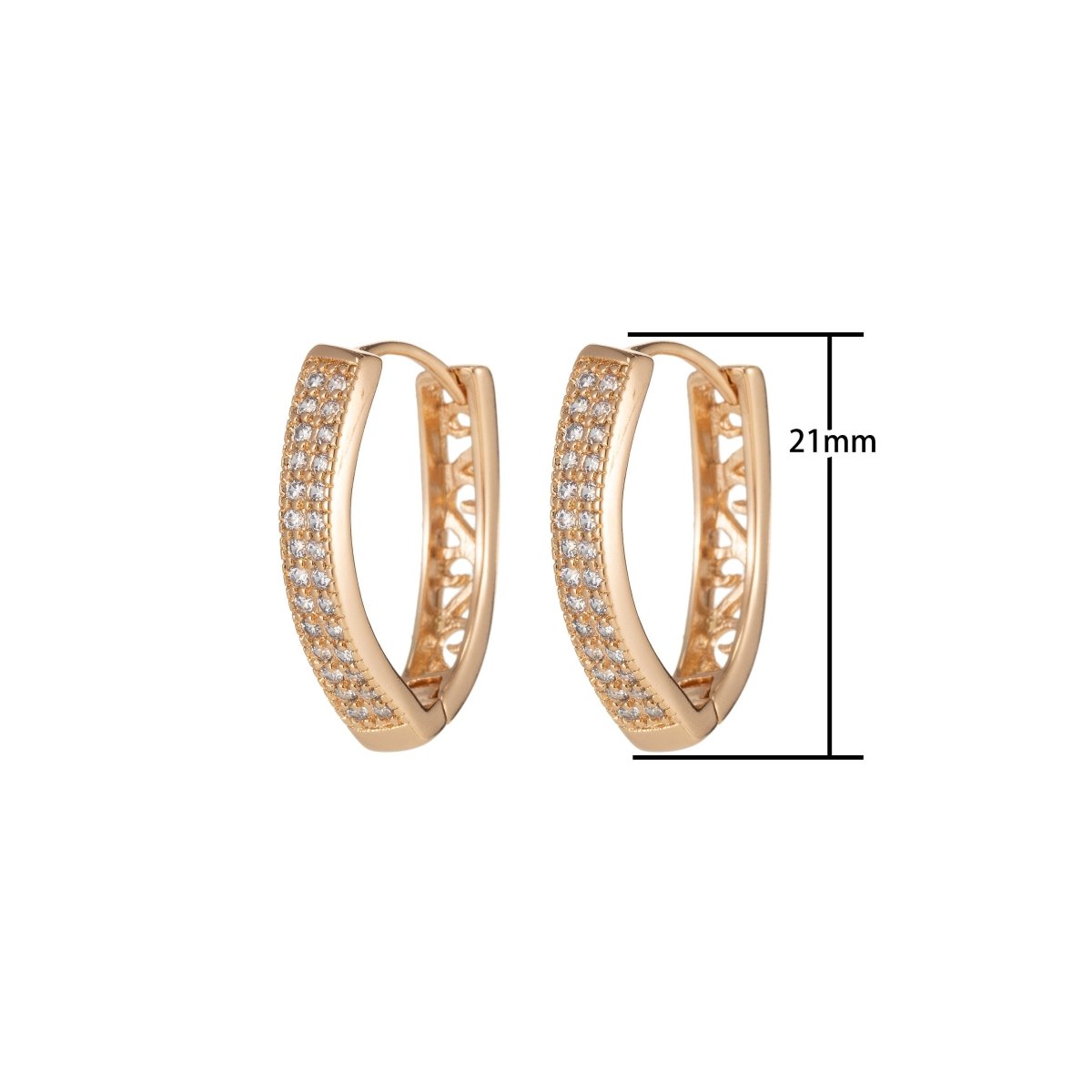 Gold Filled Dainty earrings, Clear Cubic small hoops, Tiny hoops, Dainty hoops, Minimalist hoop earrings, Huggie hoop earrings Q-063 Q-065