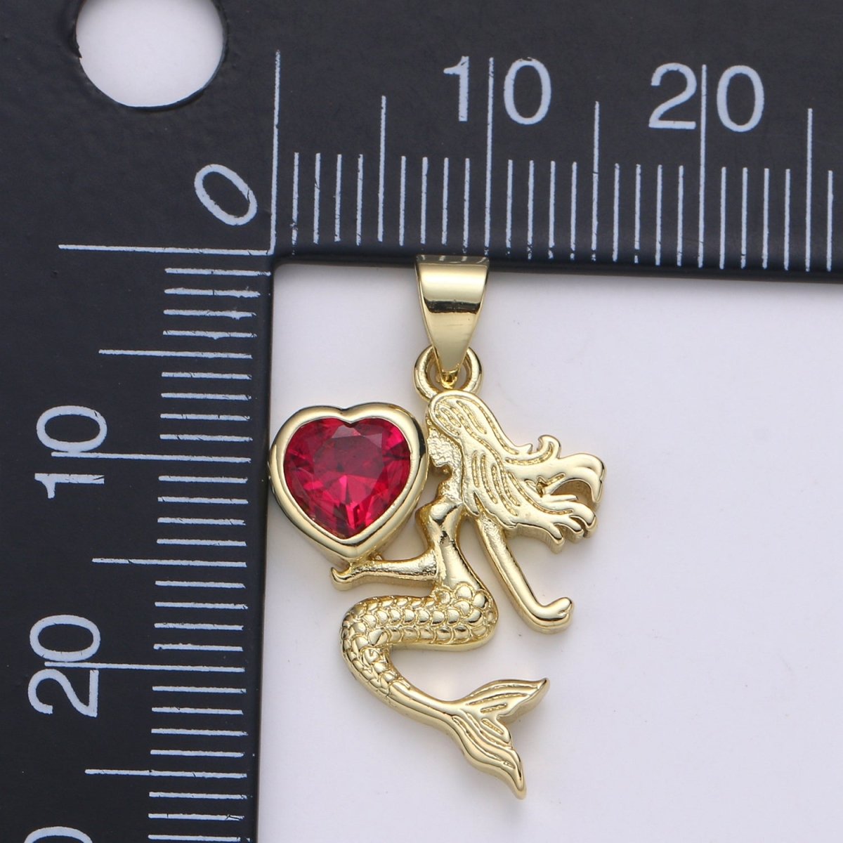 Gold Filled Heart Mermaid Pendants H-285 H-286