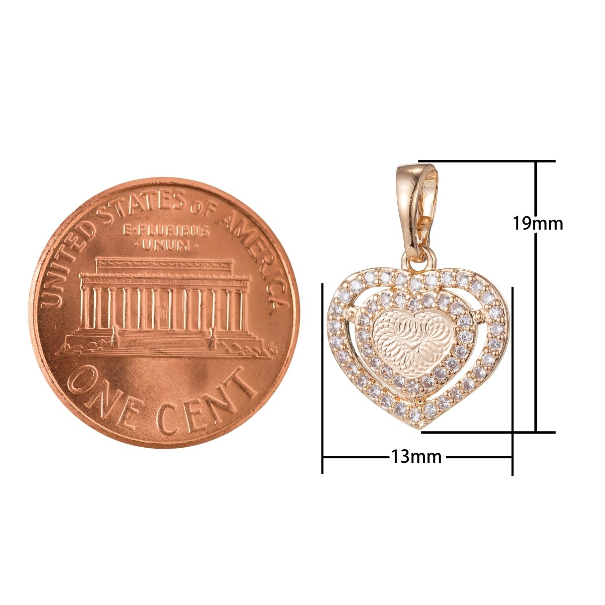 Gold Filled Heart Pendants I-920